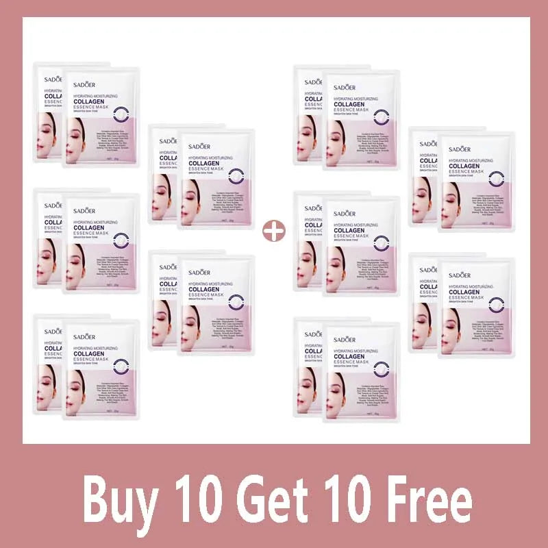 Collagen Anti Wrinkle Facial Mask Anti Aging Fade Fine Lines Firm Skin Moisturizing Brightening Smooth SkinCare Korean Cosmetics