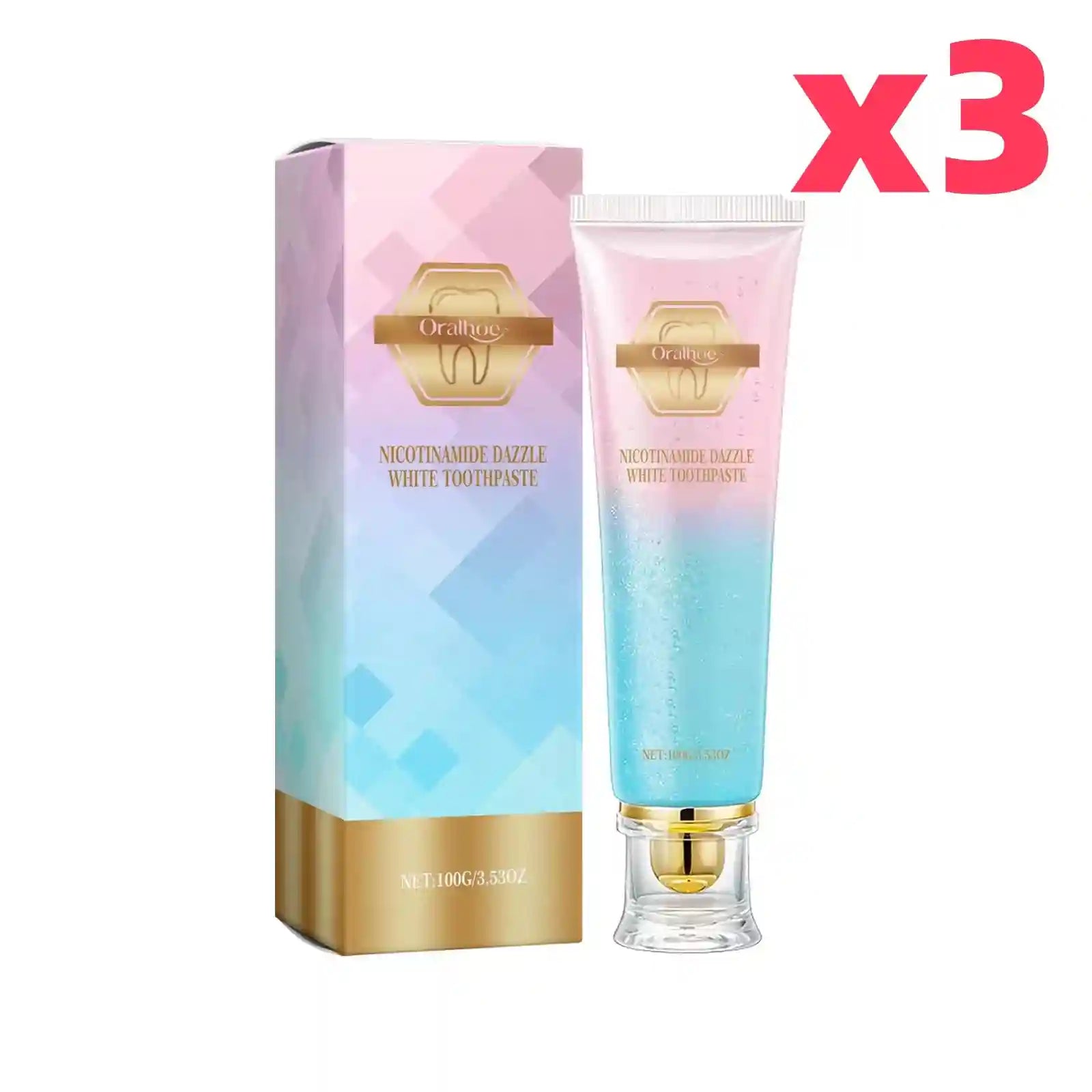 Tidesmit Niacinamide teeth whitening toothpaste for stain removal, plaque reduction, and fresh breath.