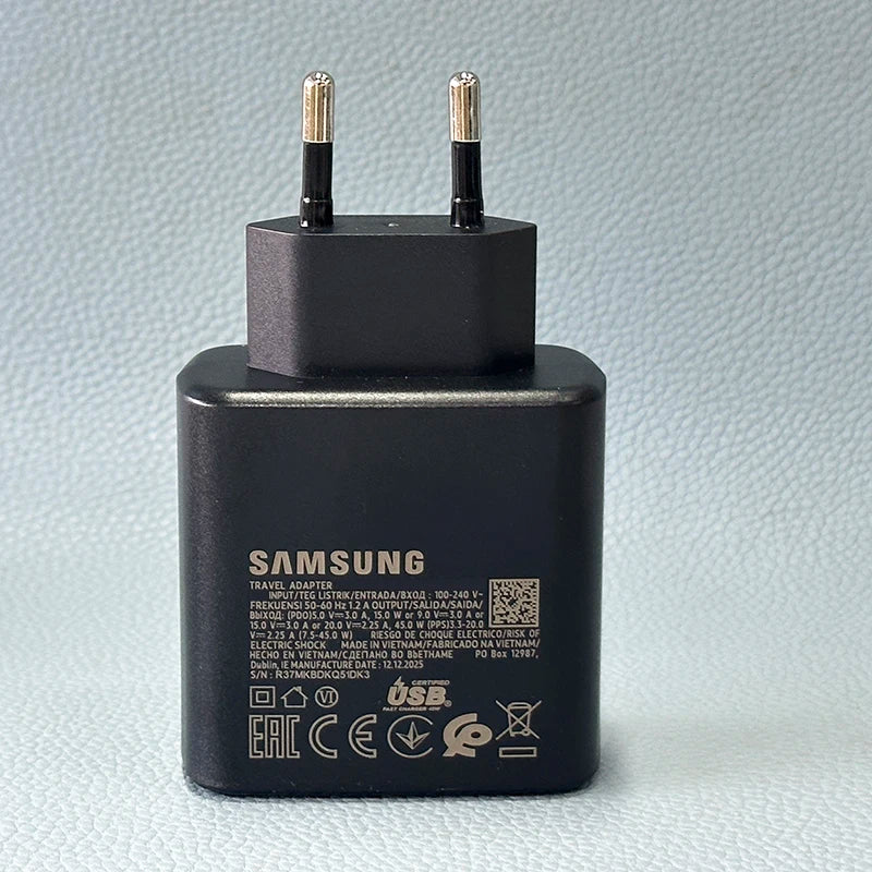 Samsung 45W USB-C Fast Charger PD Adapter for Galaxy S25 S24 Tidesmit