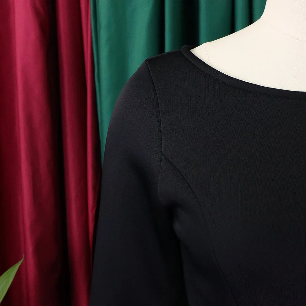 Elegant Pure Color Maxi Dress Evening Gown A- Line Skirt Polyester Fabric round Neck Short Sleeve High Waist Midi Dress
