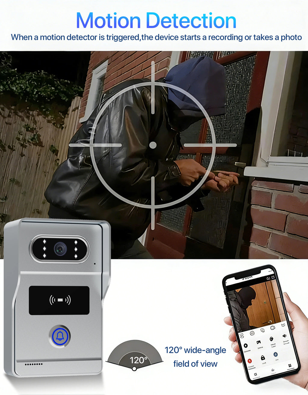 Tuya 7' Touch Screen Smart Video Doorbell System 2-Wire Remote RFID Unlock Night Vision Home Intercom Kit for Villa