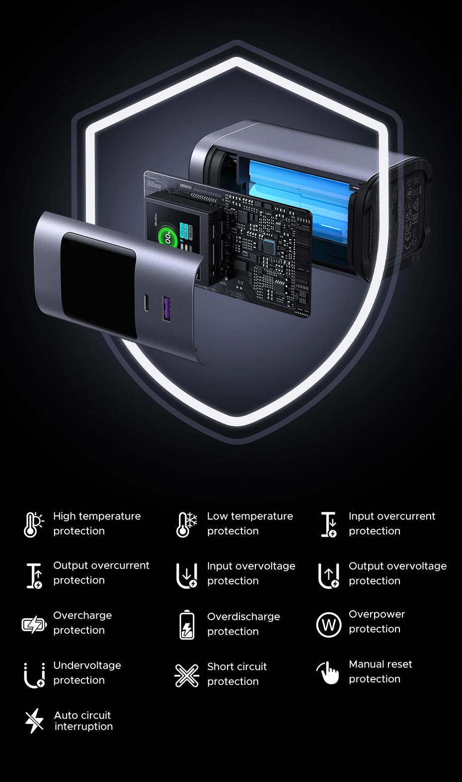 145W Fast Charging Power Bank 20000mAh Magnetic Wireless Battery Tidesmit