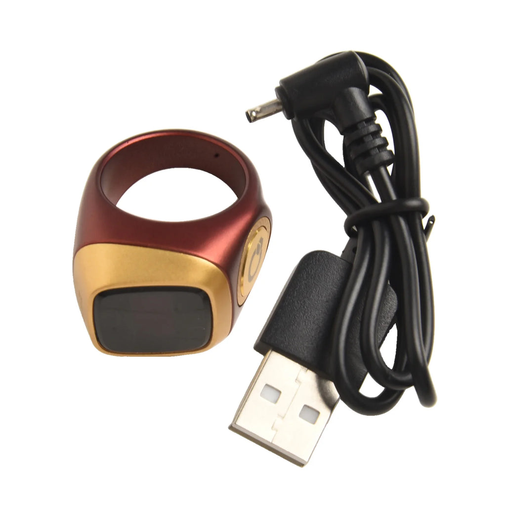 Smart Zikr Ring With Digital Counter, Vibration Alerts, and Health Tracking Tidesmit