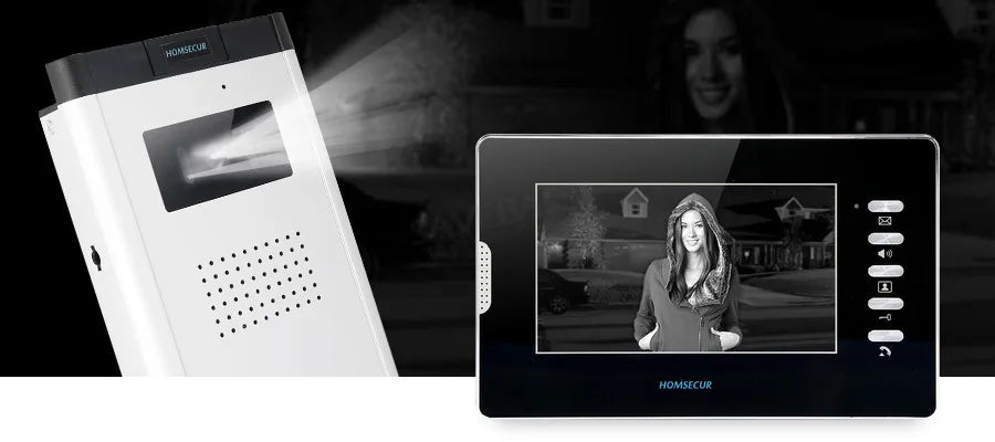 7" Wired Video Door Intercom System With Lock Release Button For 3 Apartment