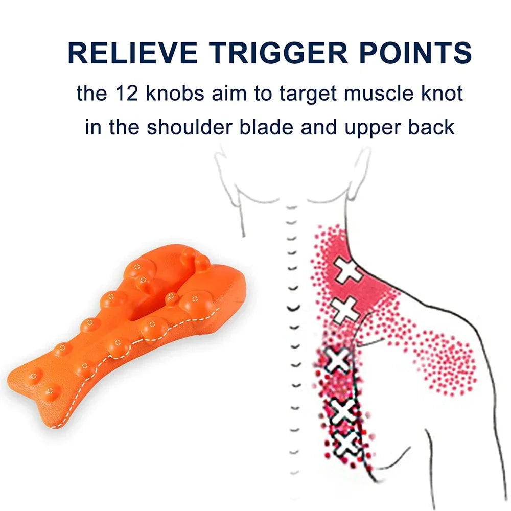 Back Stretcher Device: Spinal Decompression for Muscle Recovery - Orange Fascia Gun Tidesmit