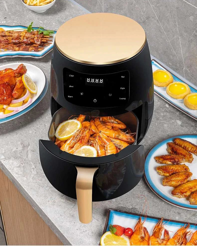 Factory Stock Hot Sale Electric 6L Multi-function Digital Control Air Fryer High-quality Non-stick Surface Household Hotel Use