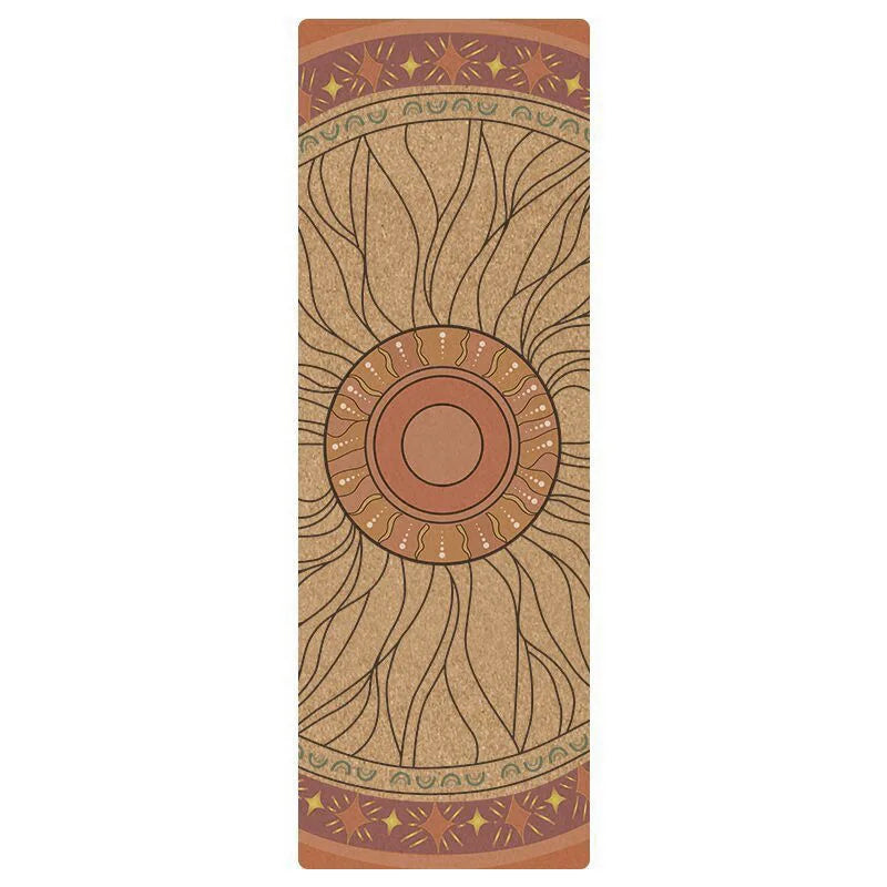 Non-slip Grab Shock Absorption Thickened Men's Yoga Sports Fitness Cork Folding Towel Yoga Mat