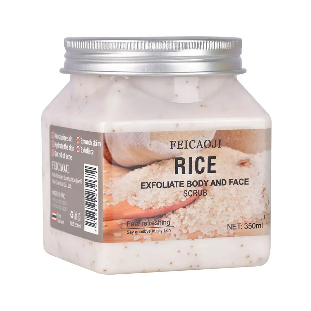 Exfoliating Body Scrub 350ml | Deep Cleansing Hydrating Gel by Tidesmit Scrubs Treatments Rice Tidesmit