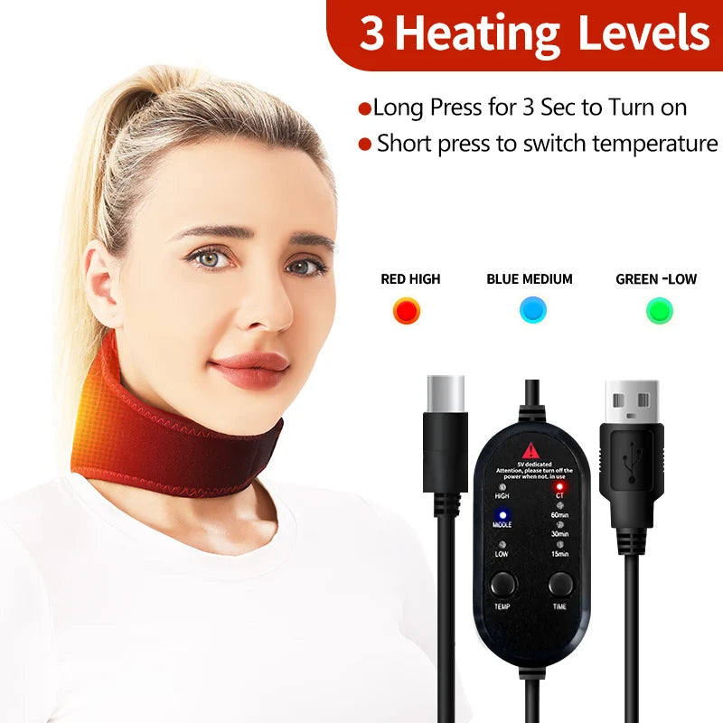 Electric Neck Massager with Heat and Vibration - Tidesmit Recovery Tool Fascia Gun Tidesmit