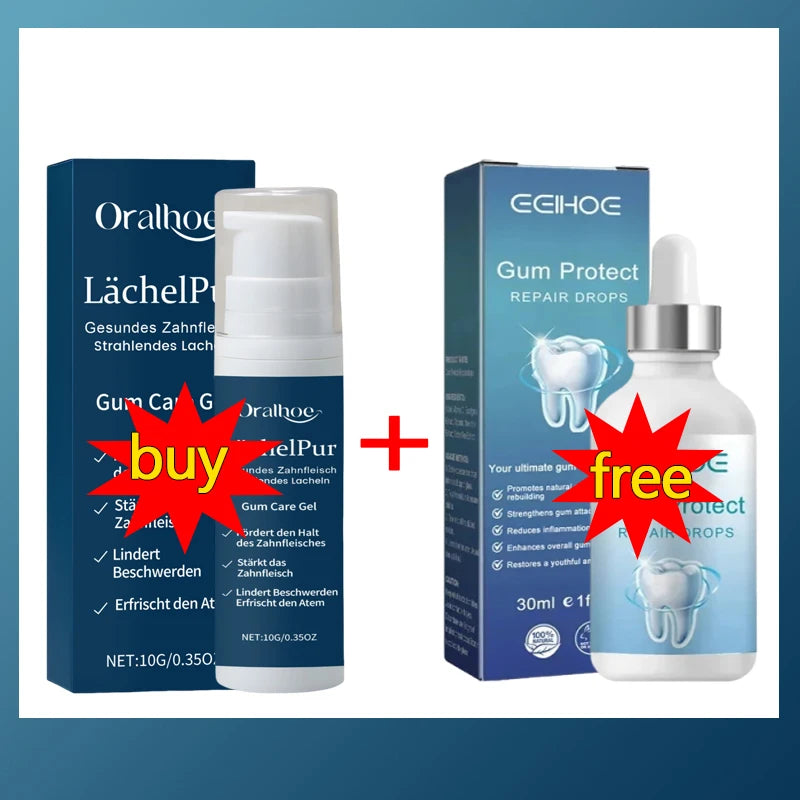 Tidesmit damaged gum repair care gel for sore gums, teeth stain removal, and deep cleaning dental tartar serum