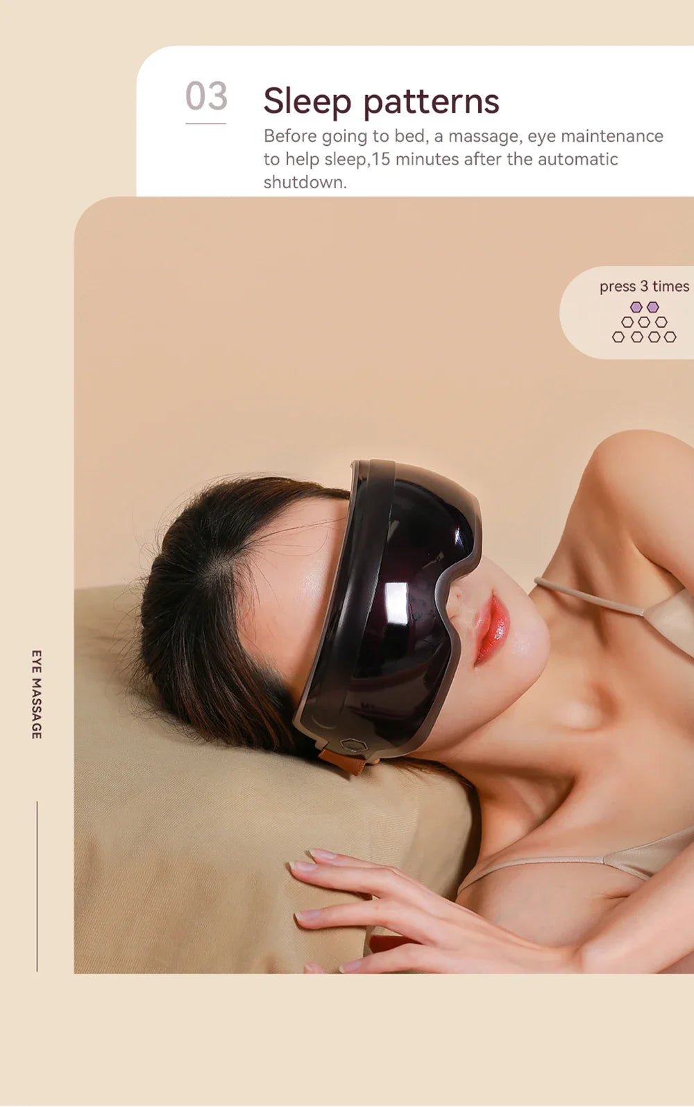 Electric Eye Massager with Bluetooth - Portable Heat Therapy Relief Massage Chairs Tidesmit