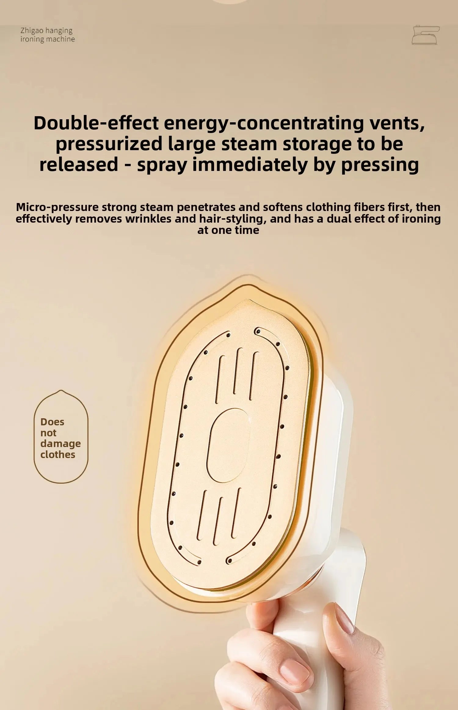 Tidesmit handheld portable steam iron showing wet and dry ironing functionality for efficient home garment care 23