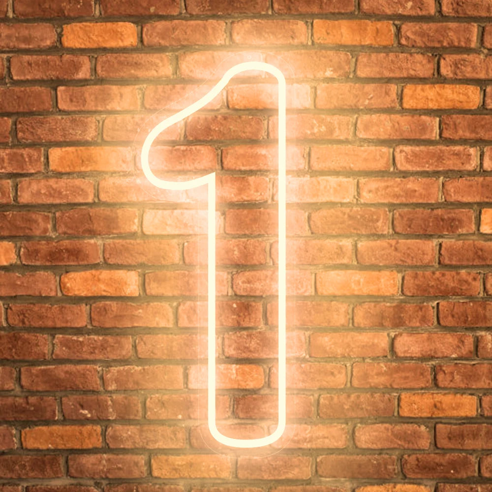 LED Neon Number Sign for Weddings | Customizable Event Lighting 76-100cm Tidesmit