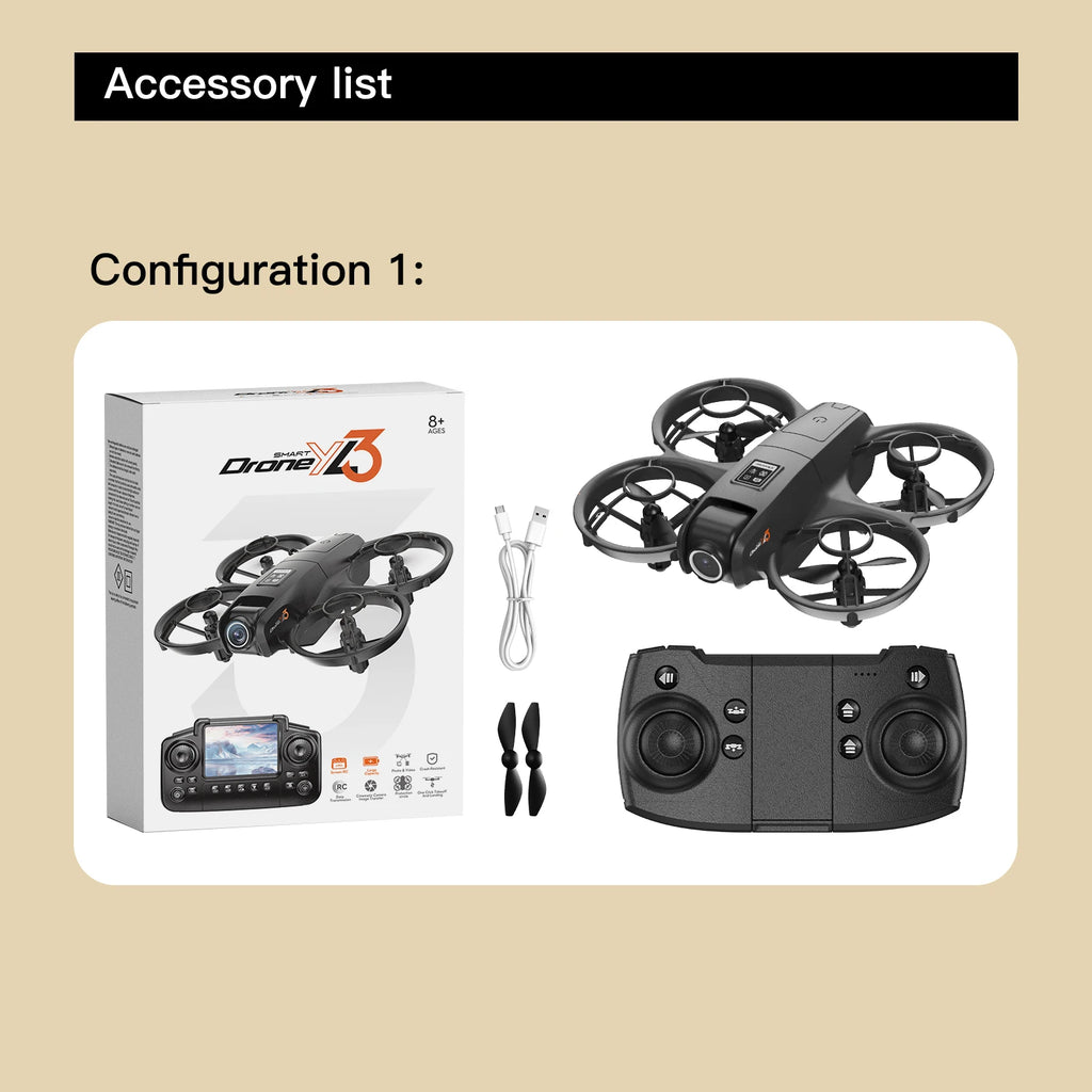 4K Camera Drone for Kids: Foldable Quadcopter with Remote Screen Tidesmit