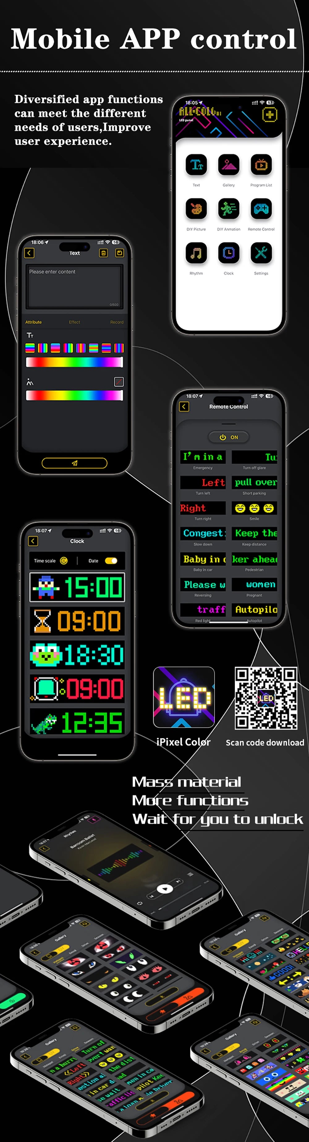 Programmable Car LED Matrix Panel | Flexible DIY Display Sign - Tidesmit Tidesmit