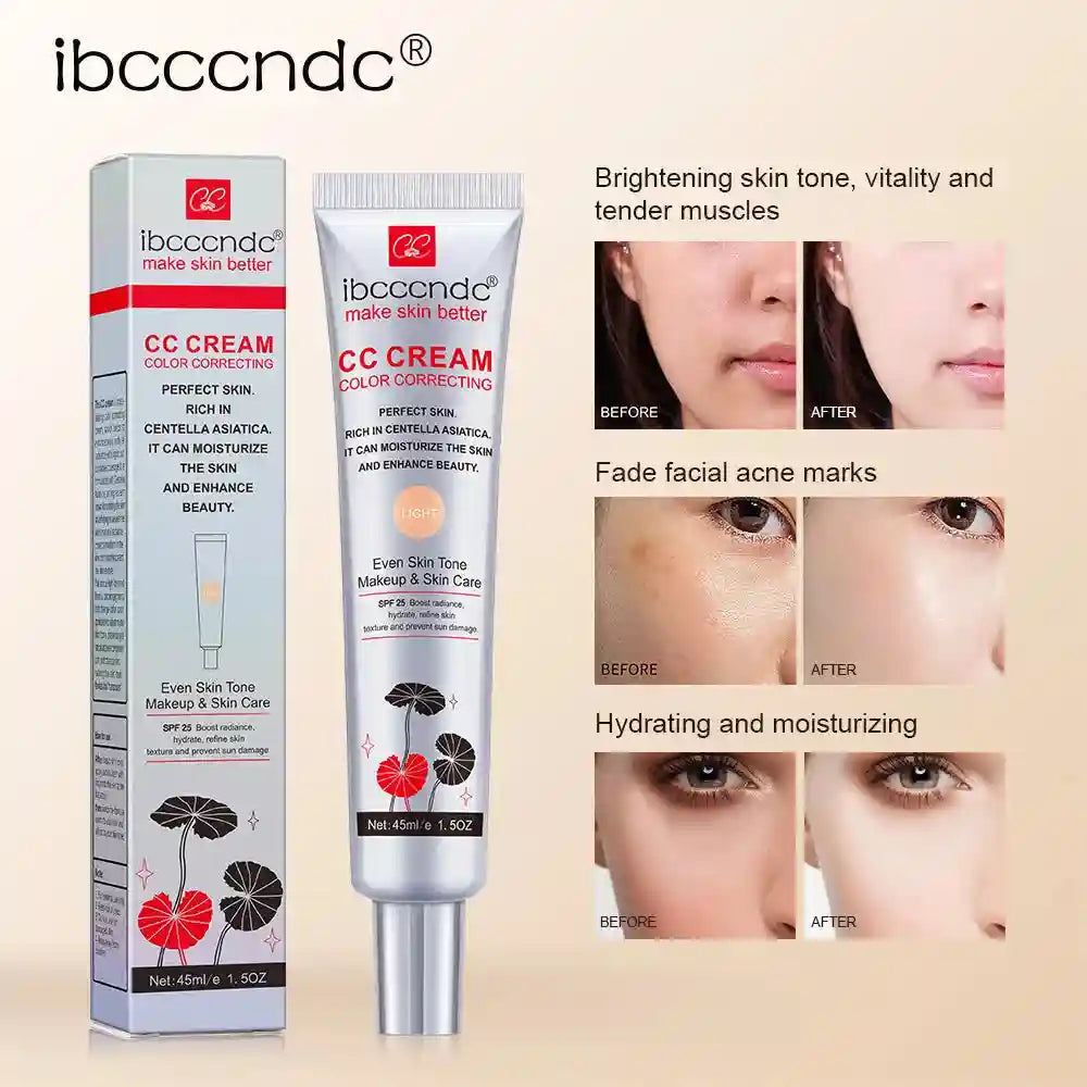 Tidesmit waterproof moisturizing CC cream face makeup texture close-up for long-lasting skin coverage