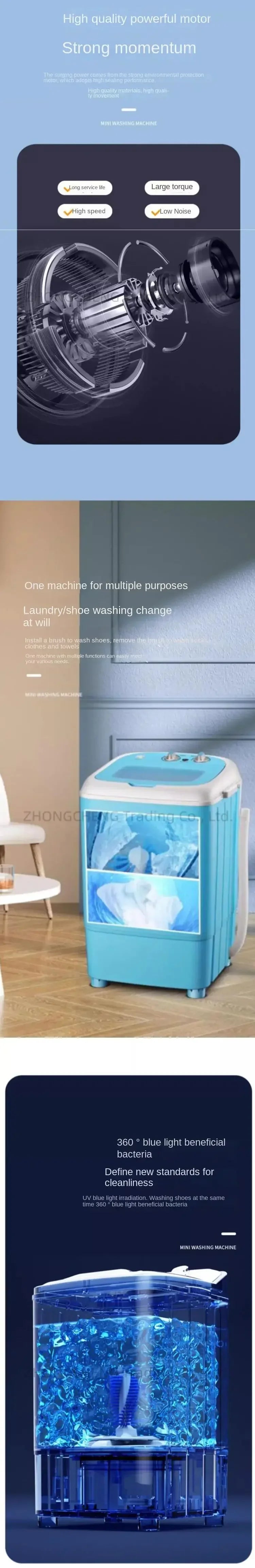 Tidesmit 7.5 Kg semi-automatic portable shoe washing machine, compact laundry appliance for small apartments.