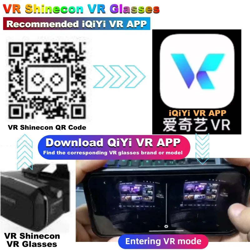 VR Headset for Smartphones - G06EB Immersive 3D Smart Glasses Tidesmit