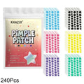 240/280pcs Star-shaped Hydrocolloid Acne Sticker, Various Colors, White, Day Black, Blue, Night Purple, And Yellow, Pink, J0R0