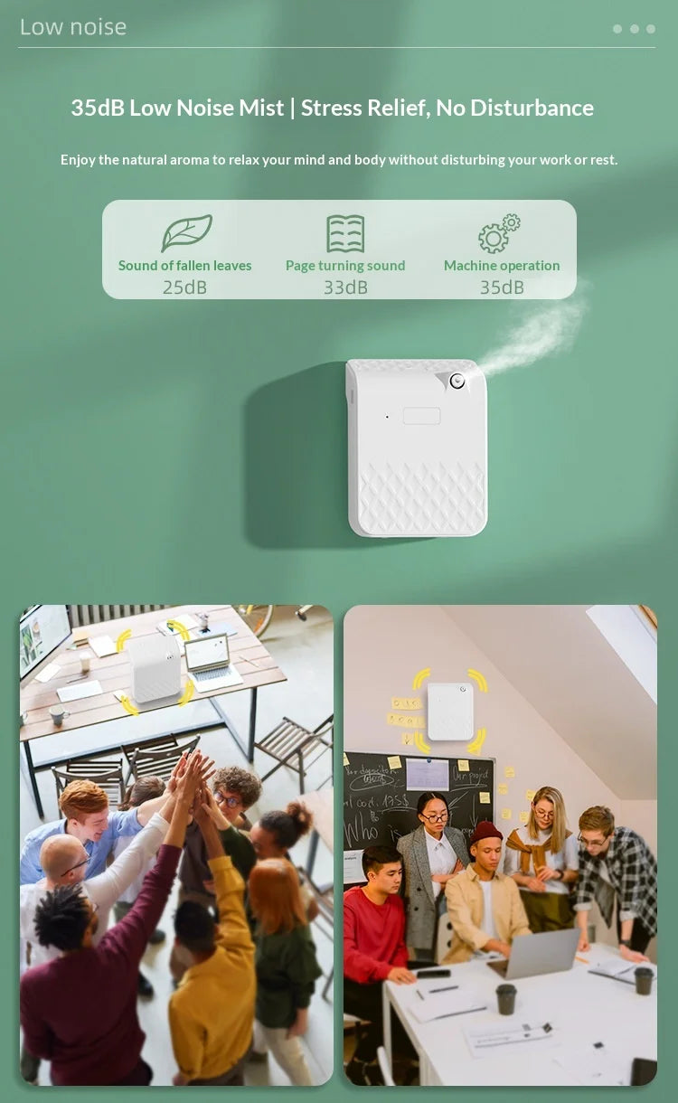 Professional Home Aroma Diffuser 140ML Waterless Essential Oil Diffuser Smart Wall Mounted  Scent Fragrance Diffuser  for Home