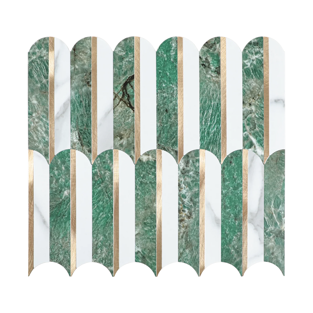 Peel and Stick Backsplash Feather Tile, Self Adhesive PVC Mix Metal Stick on Backsplash Wall Tile for Kitchen,Bathroom