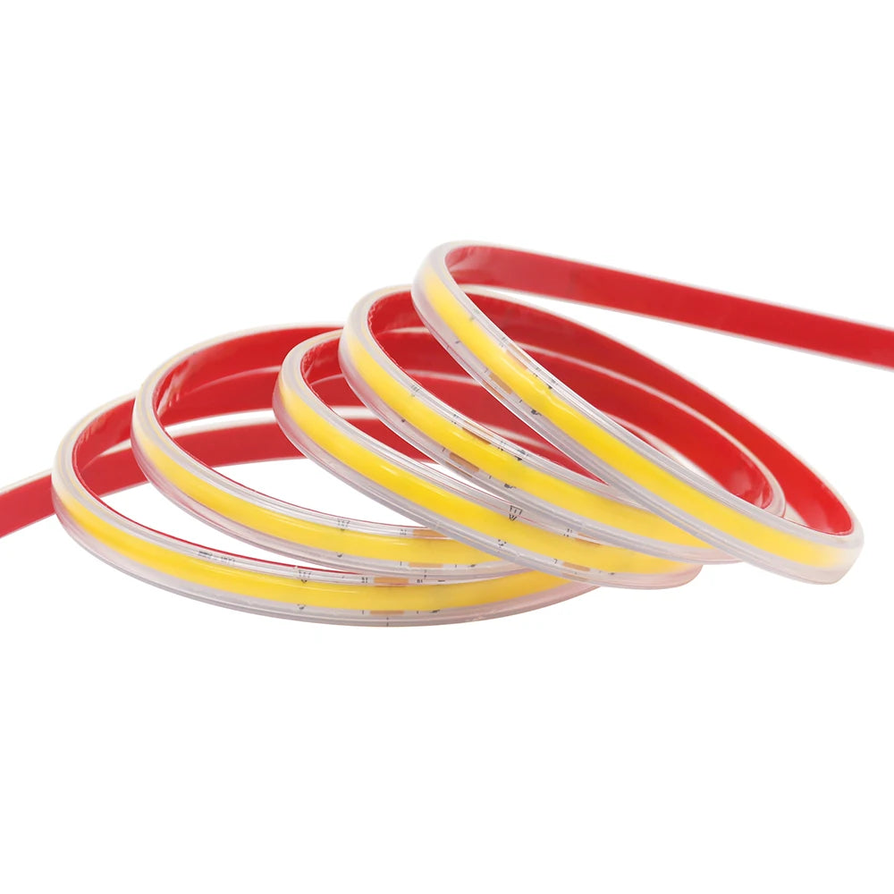 220V 10 Colors Dimmable COB LED Strip Light 240 LEDs Flexible Tape Dimmer EU Power Plug Kit TV Night Lights Home Linear Lighting