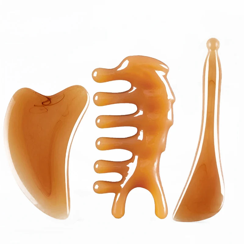 Gua Sha Massage Tool for Face & Body Sculpting | Tidesmit Body Shaping Massage Equipment 3 Pcs-A Tidesmit