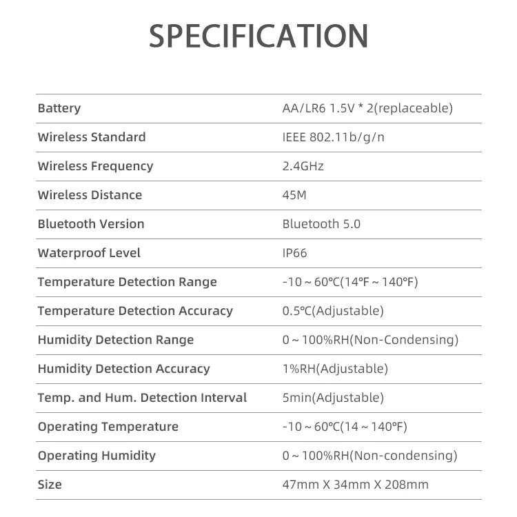 Tuya WiFi Smart Soil Sensor IP66 Waterproof BT 5.0 Garden Automatic Temperature Moisture Detection Smart Scene Linkage For Plant