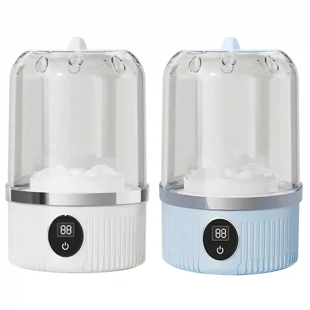 Tidesmit portable wireless mini washing machine bucket for travel cleaning underwear and socks, side angle view.