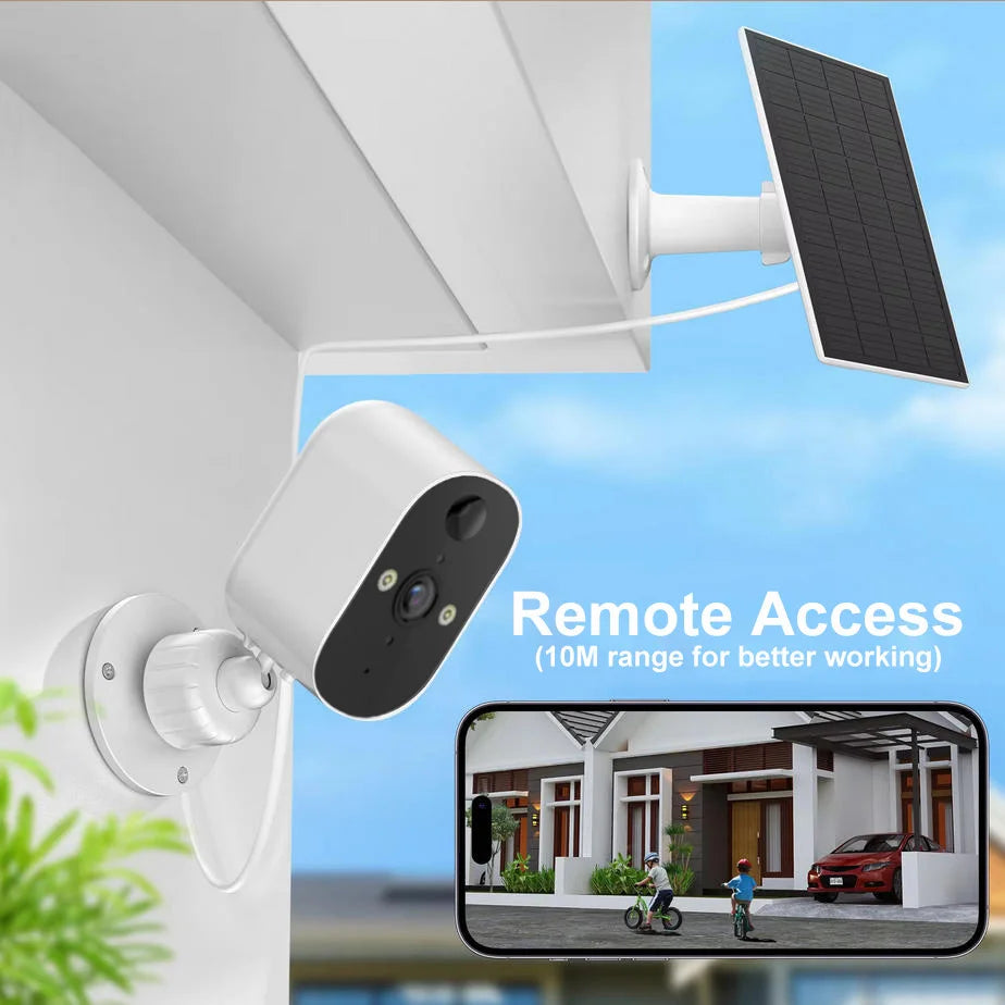 1080P WiFi Camera Outdoor Solar Battery Wireless Solar Powered Security Camera AI Motion Detection 2-Way Audio Night Vision