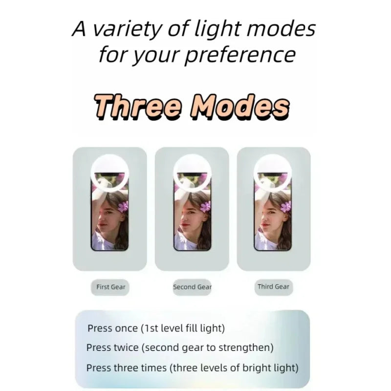 LED Selfie Ring Light – Adjustable Phone Lamp for Content Creation Tidesmit