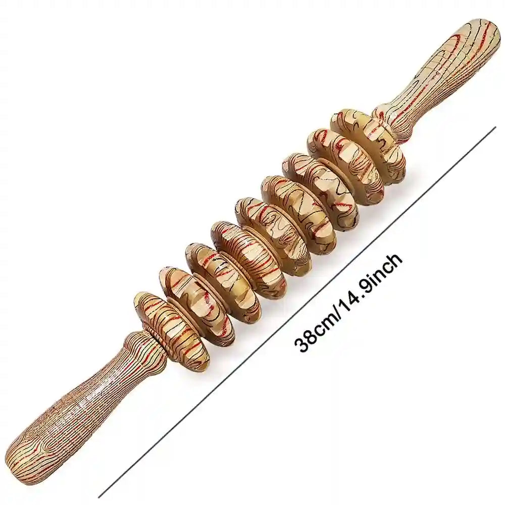 Wooden Massage Roller Stick for Deep Muscle Relief & Recovery Eye Massage Instrument A Tidesmit