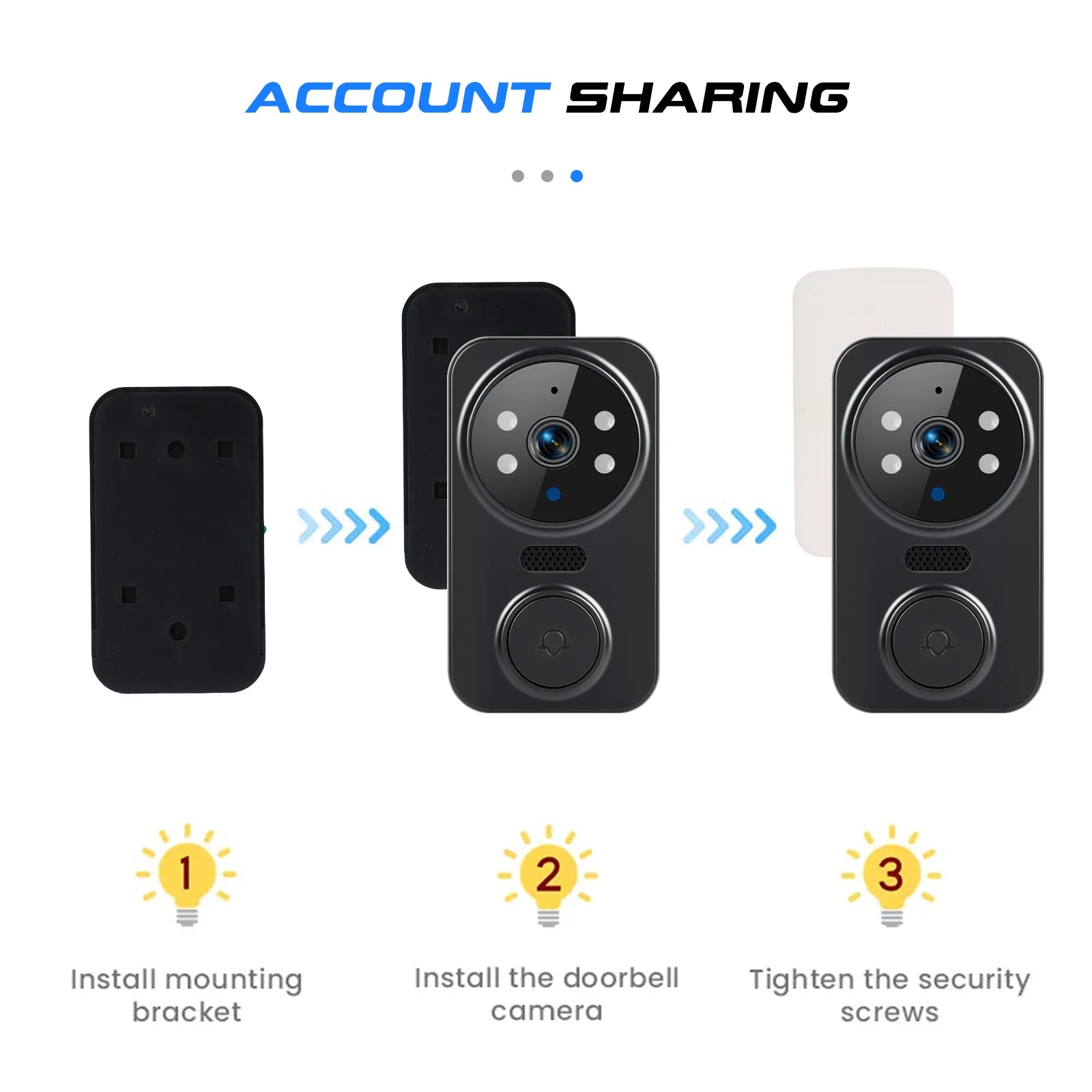 Podofo 4.3" Monitor Wireless Doorbell Camera Infrared Night Vision Door Ring Intercom Video Two-Way Audio Visual Doorbell Monit