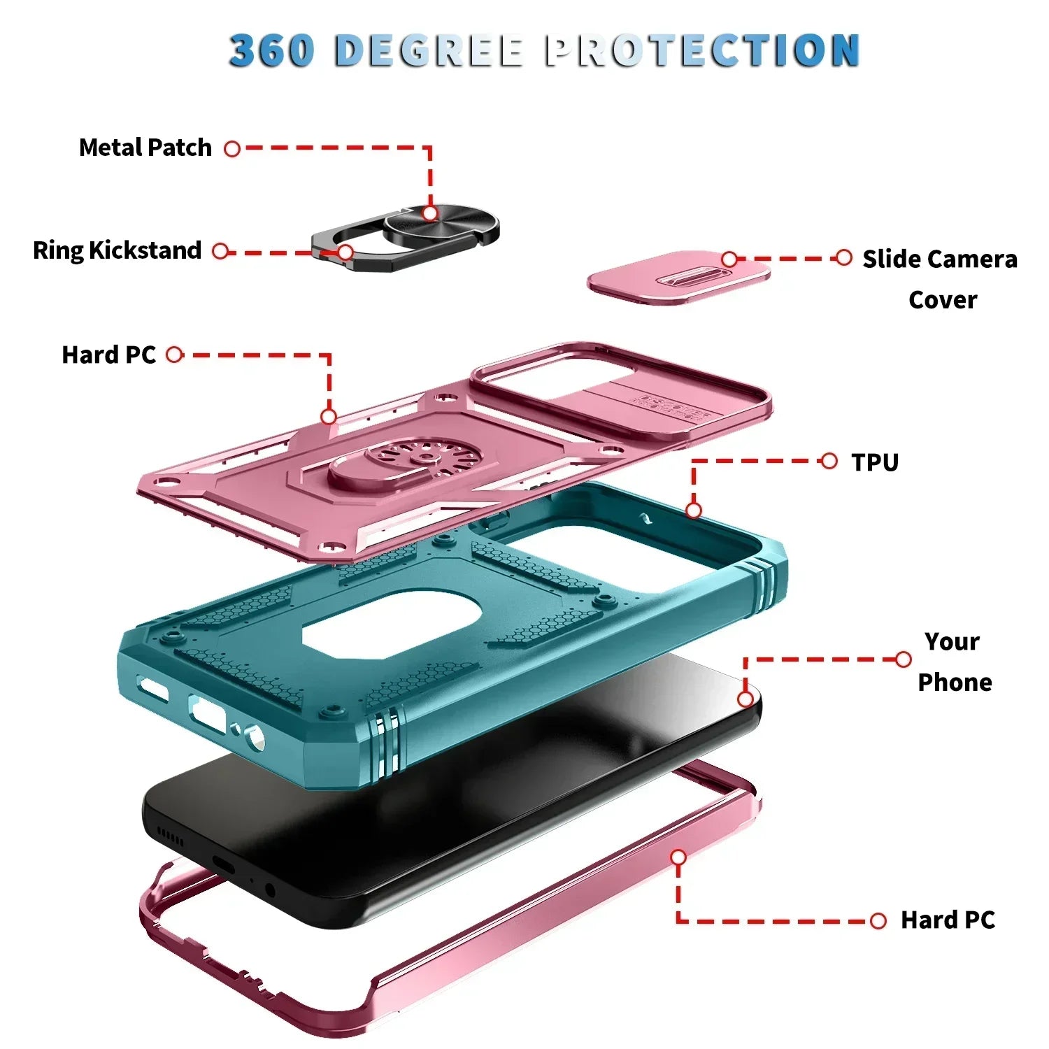 Samsung Galaxy S24 Hard Armor Case - Military-Grade Shockproof Cover Tidesmit