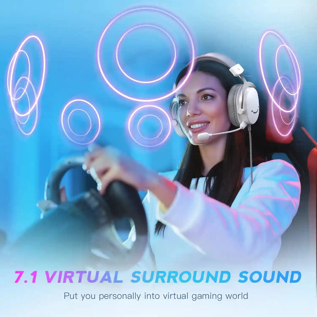 USB Gaming Headset 7.1 Surround Sound Wired PC PS5 H9W Tidesmit