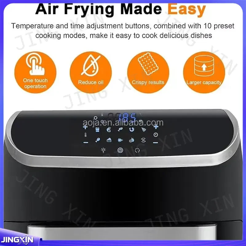 custom for 12L 14L 18L 20L Air Fryer Oven Digital Electric Deep Fryer Household Kitchen Appliance Large Capacity Oil Free