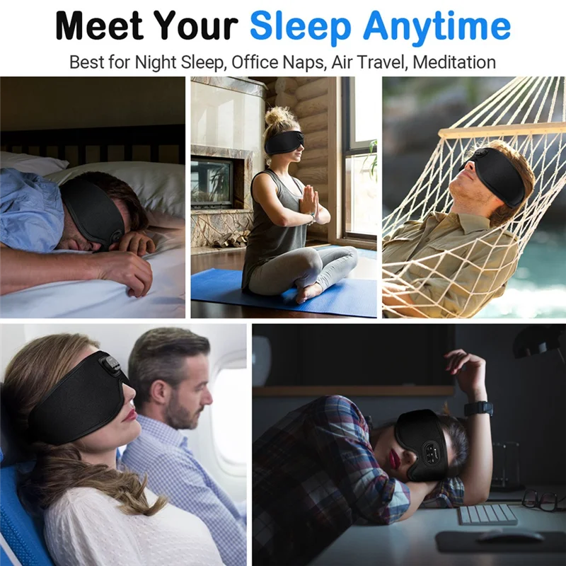 Bluetooth Sleep Mask with Wireless Headphones - Blackout Comfort Tidesmit