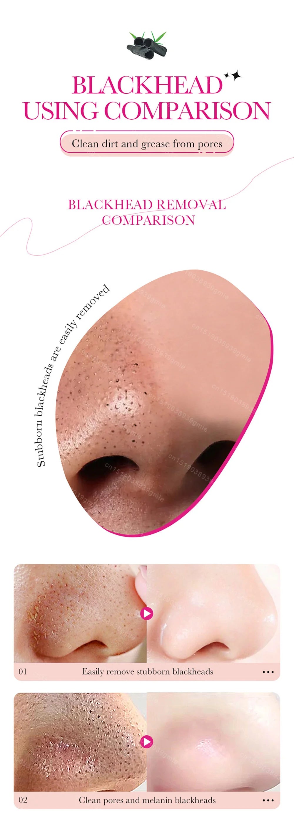 Remove Blackheads Deep Cleansing Nose Strips Gentle Facial Care Tool Unisex Remove Stickers Black Head Skin Care Mask Patch