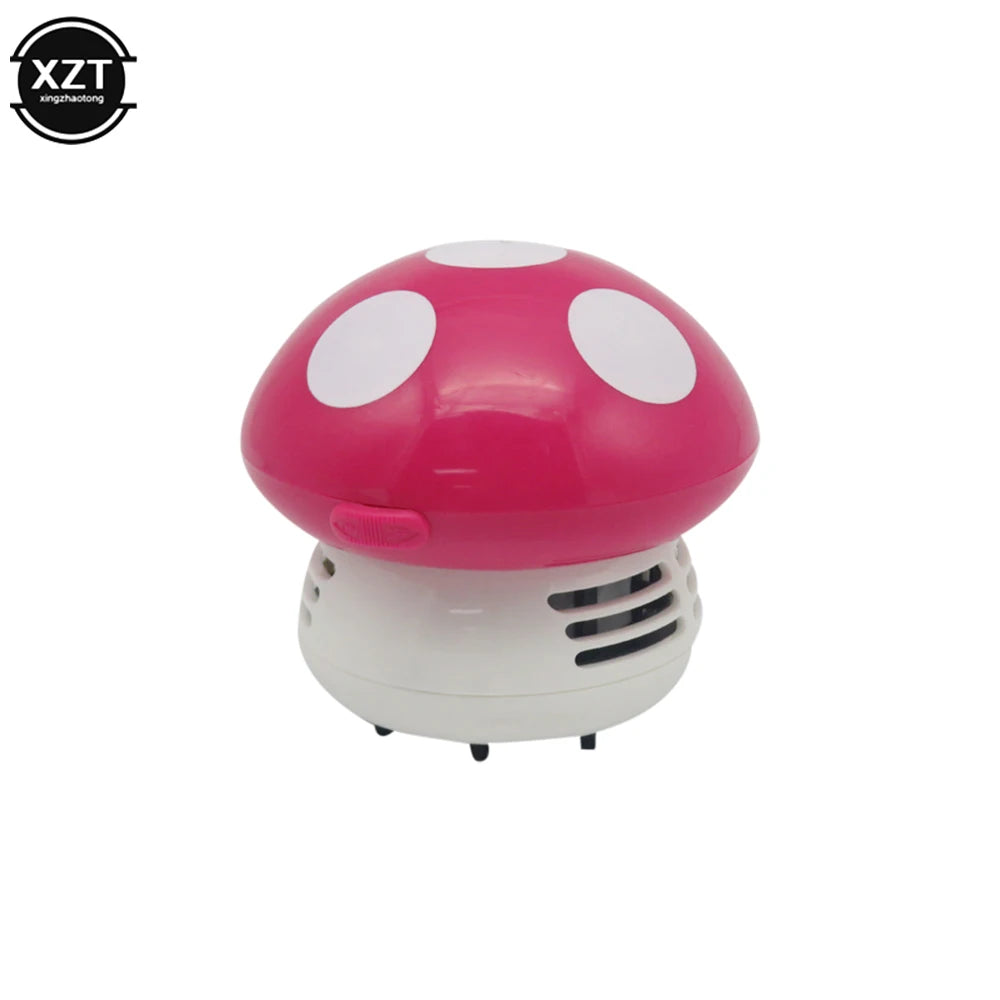Mini Desktop Vacuum Cleaner 6 Colors Cute Small Mushroom Corner Desk Table Dust Vacuum Cleaner For Car Home Computer New Sweeper