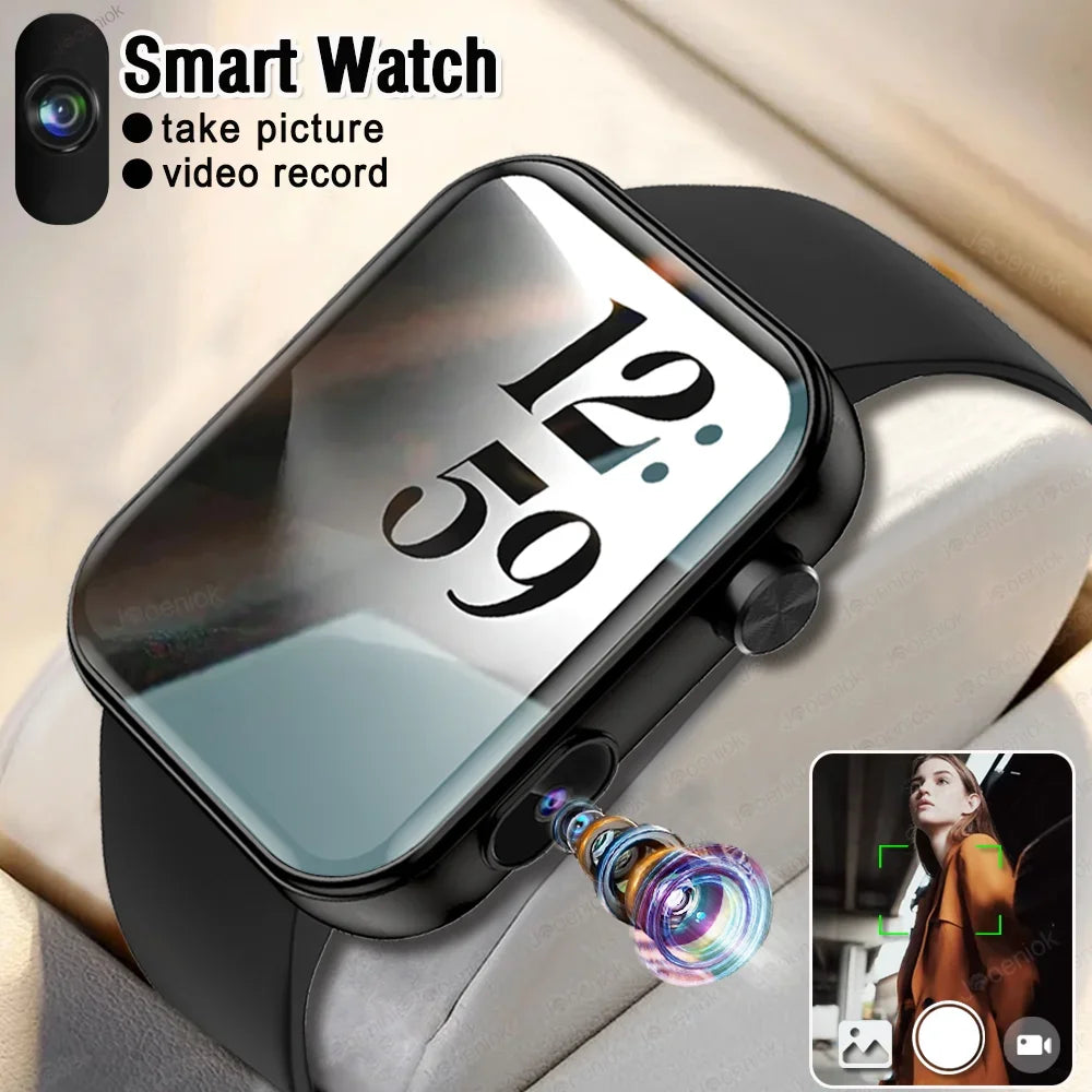 New Smart Watch Women Men Camera Take Photo Record Video Heart rate Sports Fitness Waterproof Bluetooth Call For Android iPhone