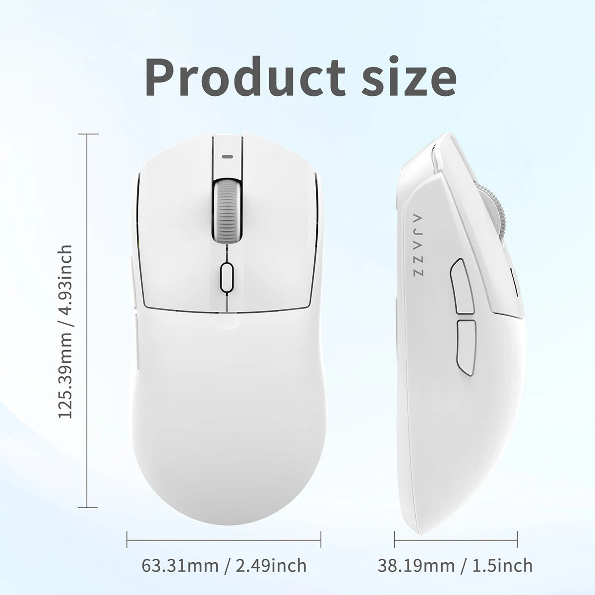 AJAZZ AJ139 V2 MC 1000HZ Gaming Mouse Small/medium size tri-mode wireless PAW3311 sensor lightweight design RGB full-color magnetic base About 66g lightweight