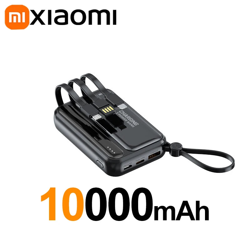 Portable Charger 50000mAh with 4 Built-in Cables | Tidesmit Black 10000mAh Tidesmit