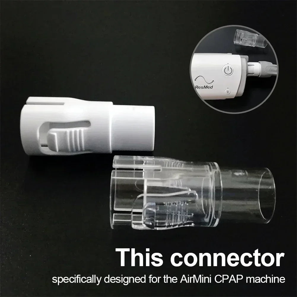 1Pc White/Transparent Hose Connector For ResMed AirMini For CPAP Tube CPAP Hose Port to Air Nasal Masks Accessories