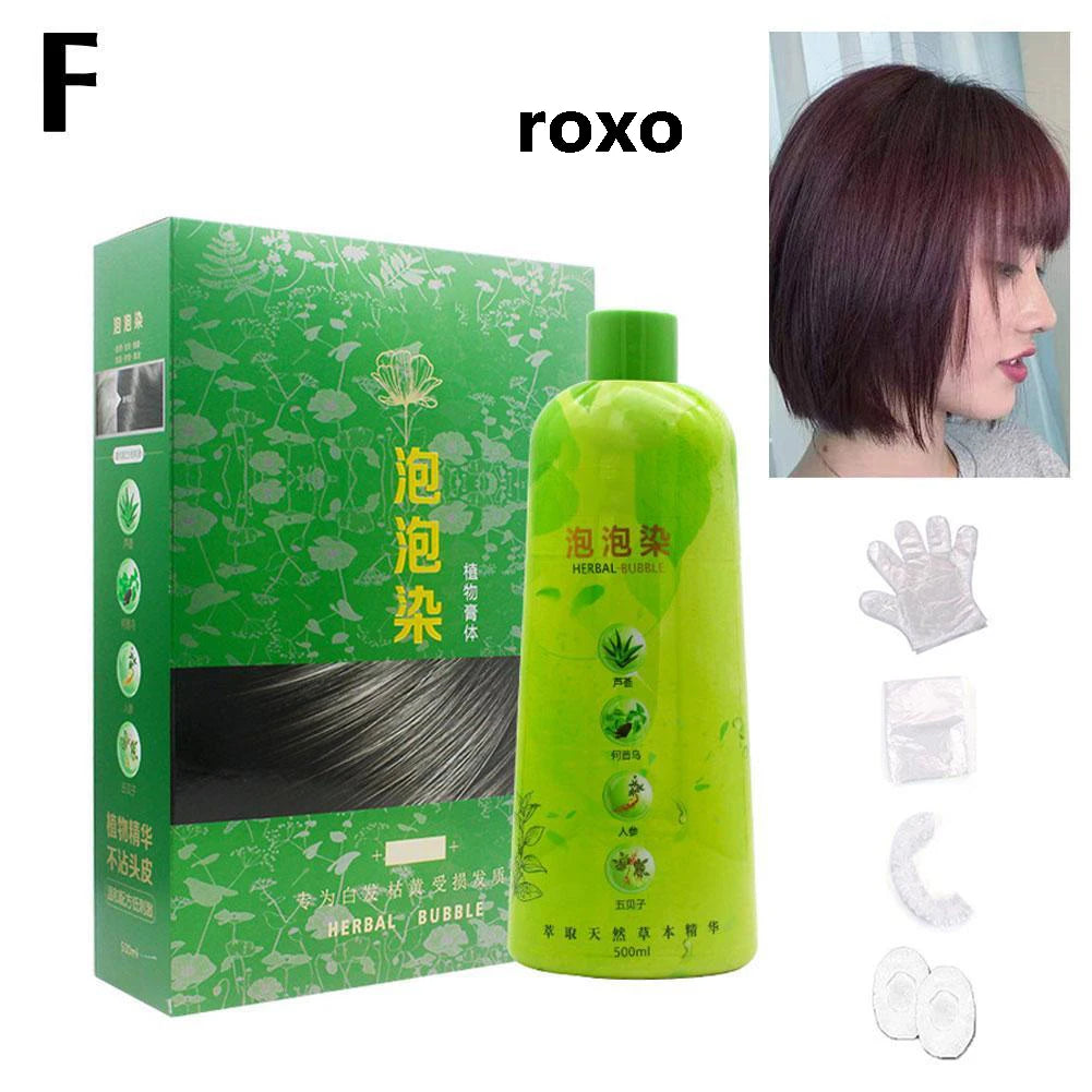 Brimless Shampoo 3 In 1 Black Hair Dye Coloring Shampoo Nourishes Long Lasting For Men Women Bubble Gray Hair Dye Shampoo 500ml
