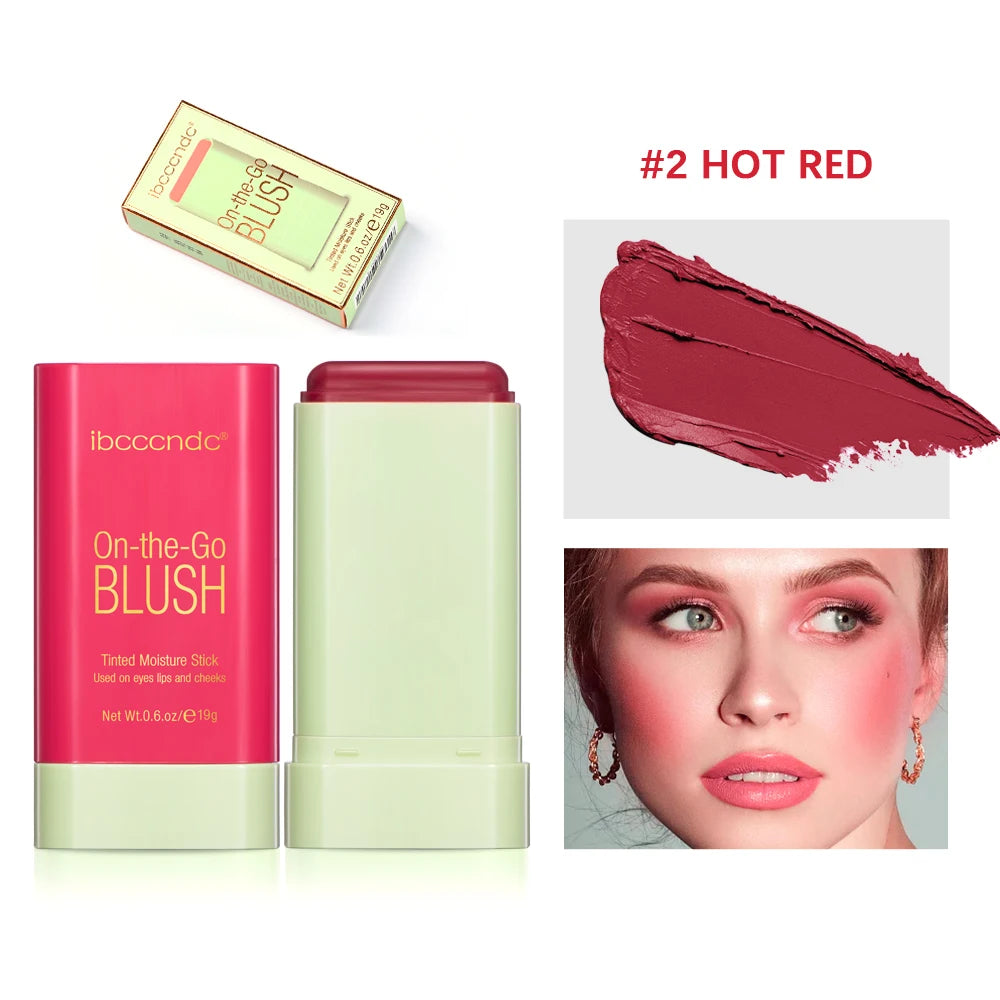 Tidesmit multi-functional blush stick shade swatch for waterproof cream rouge with high color rendering