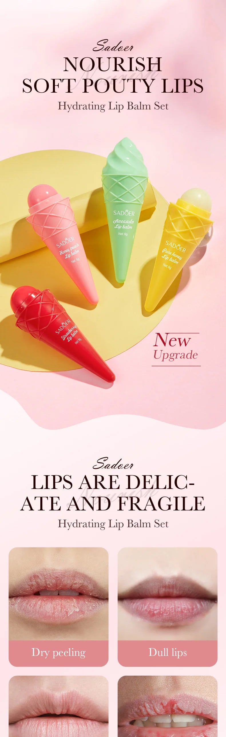 Moisturizing Lip Balm for Dry Lips - Cruelty-Free Nourishing Formula Lip Care Tidesmit
