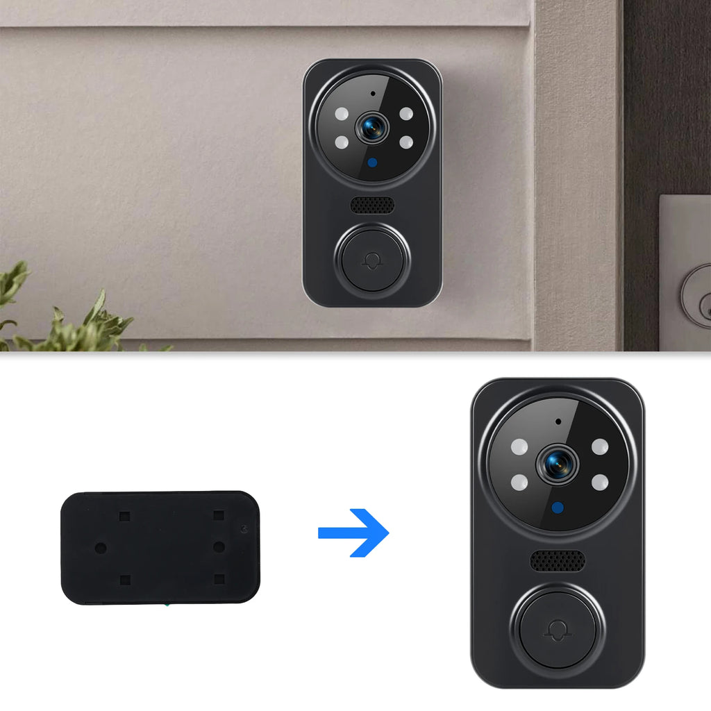Podofo 4.3" Monitor Wireless Doorbell Camera Infrared Night Vision Door Ring Intercom Video Two-Way Audio Visual Doorbell Monit