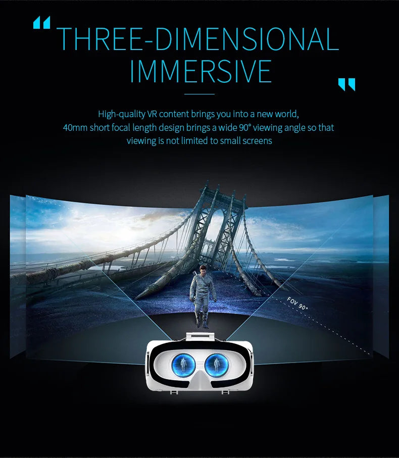 VR Headset for Smartphone - Immersive Gaming & Augmented Reality Goggles Tidesmit