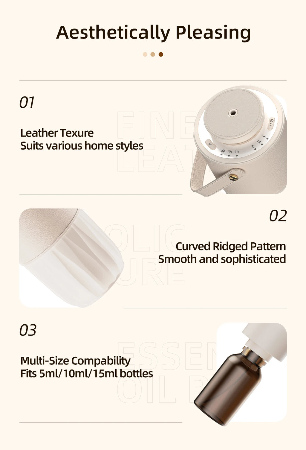 Waterless Essential Oil Aroma Diffuser Air Humidifier Small USB Rechargeable Fragrance Diffuser Machine Portable Car Home