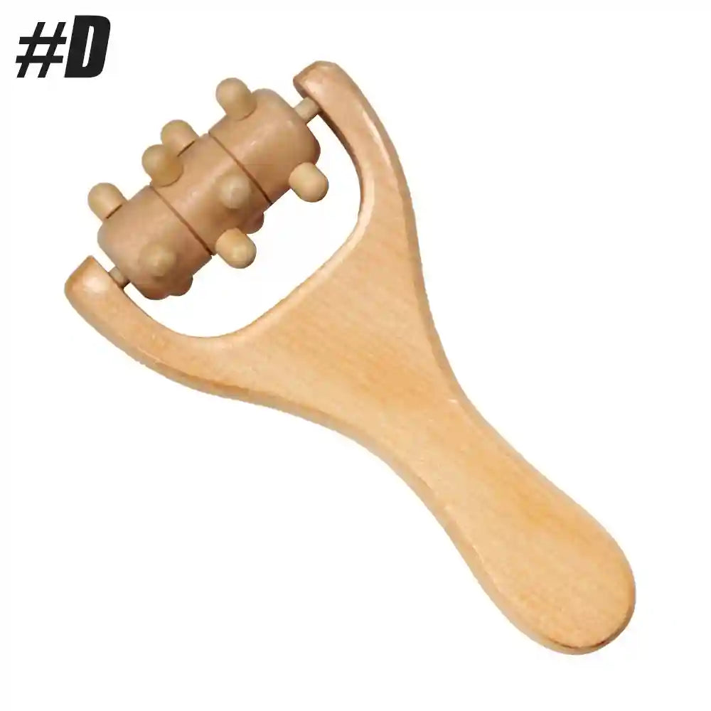 Wooden Face Massage Roller - Natural Lymphatic Drainage Tool by Tidesmit Massage Roller Tidesmit
